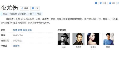 電影《夜尤傷》信息